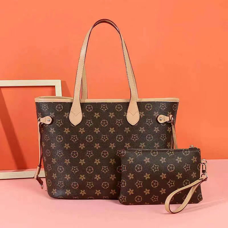 Tote bag Designer bags Brown Leather Fashion Shoulder bag Women Classic Versatile Cross body Large Classics Shopping Retro Outdoor Vacation Travel bag With wallet