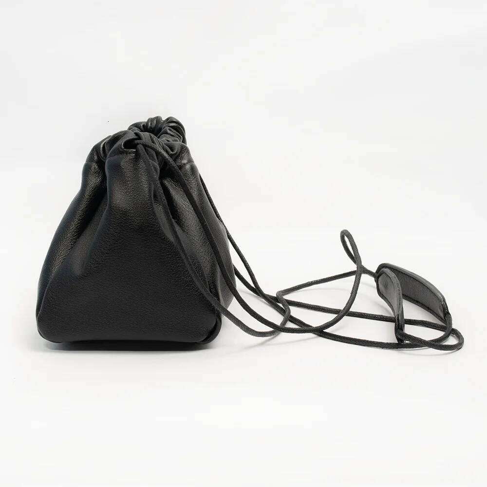 Women's Messenger New Style Simple Fashion Small Black Soft Leather Bag