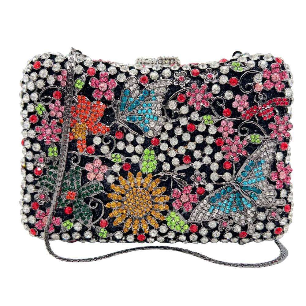 Designer Luxury XIYUAN Brand Designer Crystals Evening Bags Women Fashion Dias Handbag Wedding Party Purse Flower Bridal Clutches