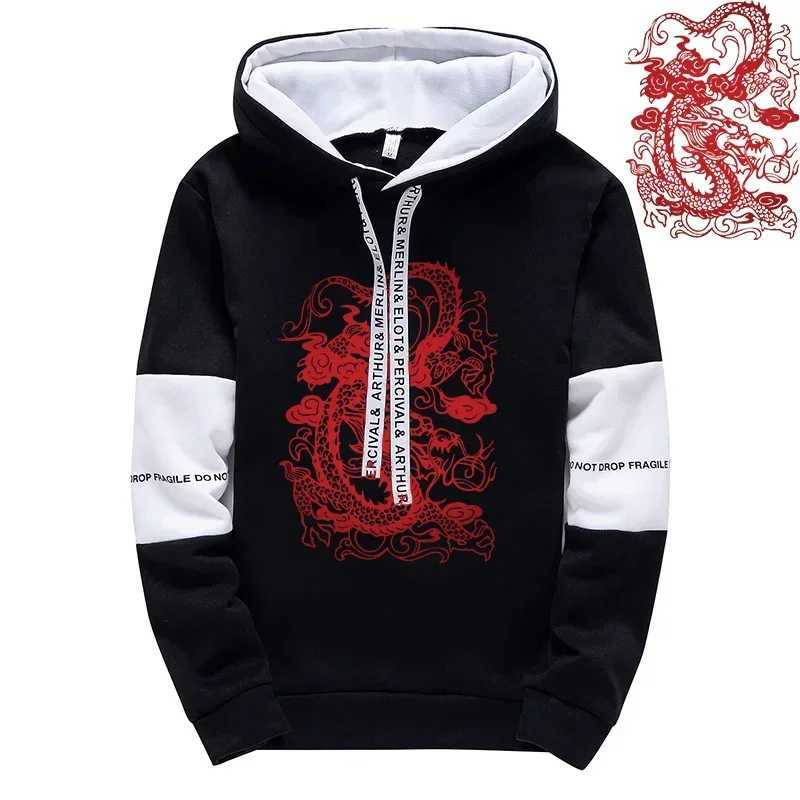 Mens Hooded Sweatshirts 11 Styles Dragon Printed Hoodies All Season Daily Casual Sports Pullover Male Urban Fashion Streetwear XJ250714