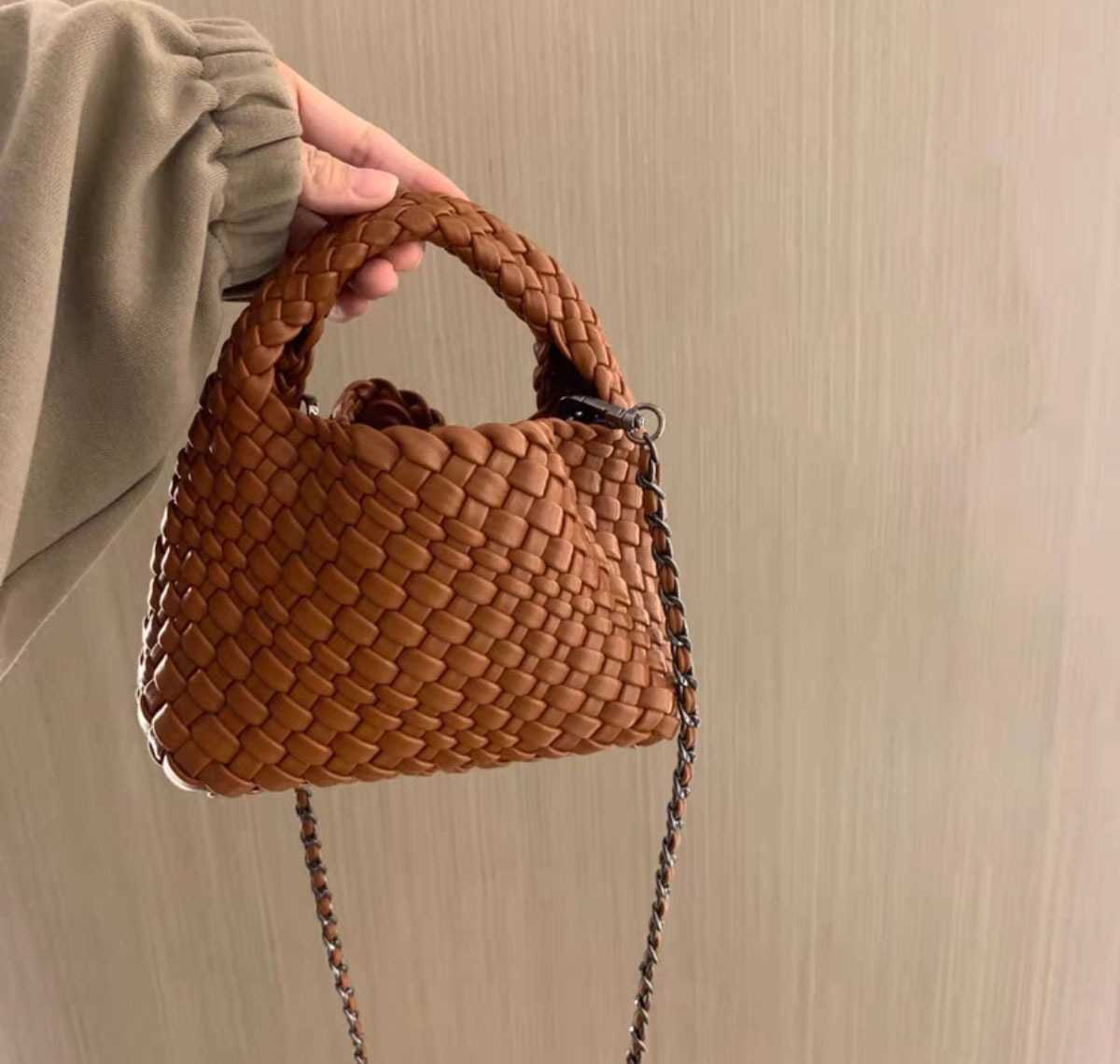 Small Tote Bag Handbag for Women New Mini Shoulder Crossbody Bags Casual Woven Beach Bag 250718