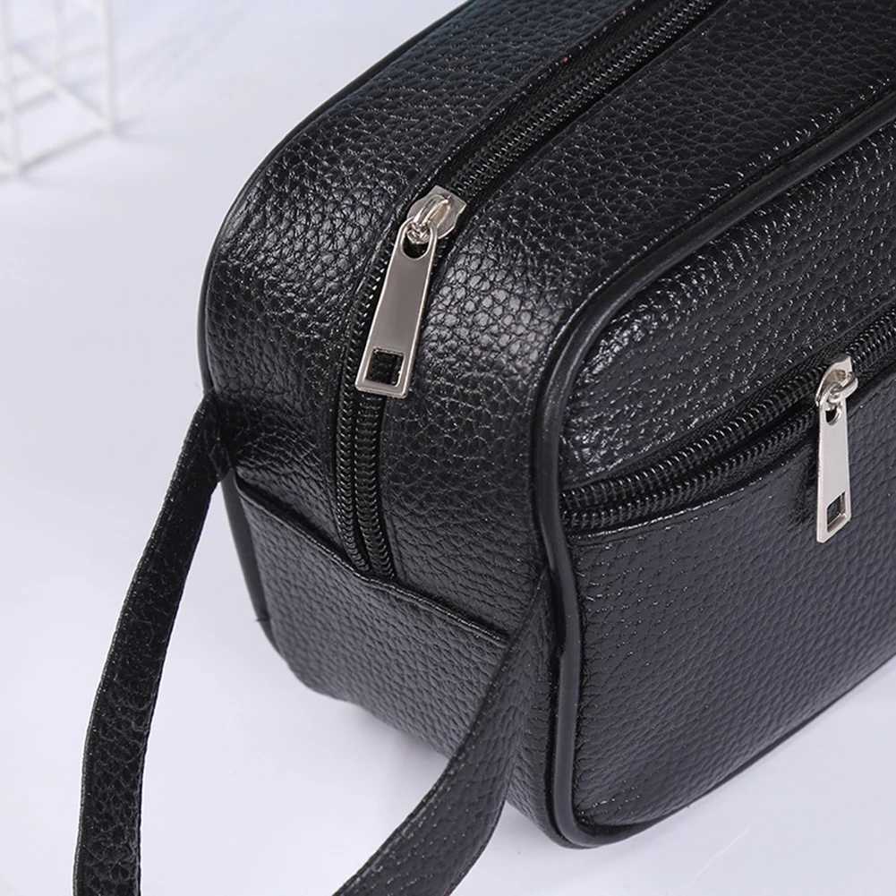 Men Women Vintage Wristlet Bag PU Leather Pure Color Small Wristlet Bag Vintage Cellphone Storage Bag Handbags Supplies Y250717