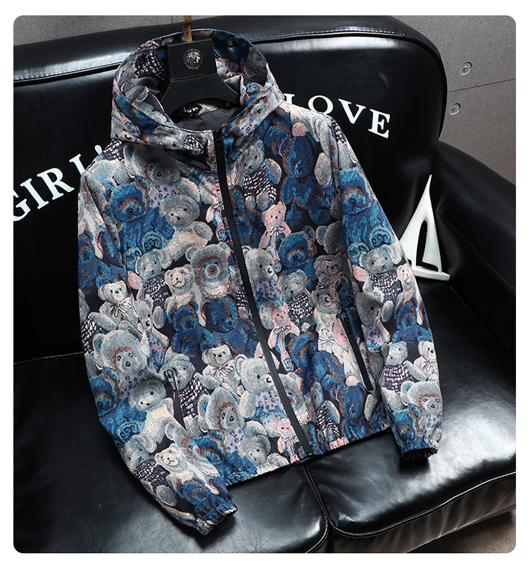 new Free shipping designer coat for man Casual jacket loose fashionable trendy handsome jacket outerwear