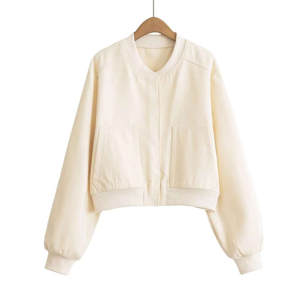 Autumn New Woolen Short Casual Design Sense High-End Baseball Jacket For Women B5