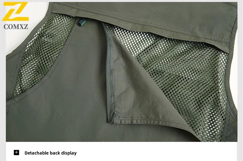 8xl Plus Size Mesh Vest Mens Spring Casual Fishing Quick Dry Sleeveless Work Jacket Outdoor Pographer Multi-pocket Waistcoat 250717