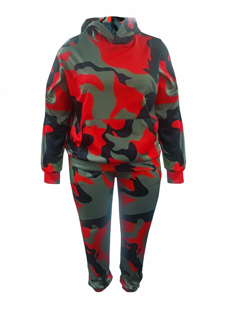 LW Womens Plus Size Tracksuit Pant 2 Piece Autumn Winter Lady Multi Color Hooded Tops Elastic Waist Pants Large Size Sets 250714