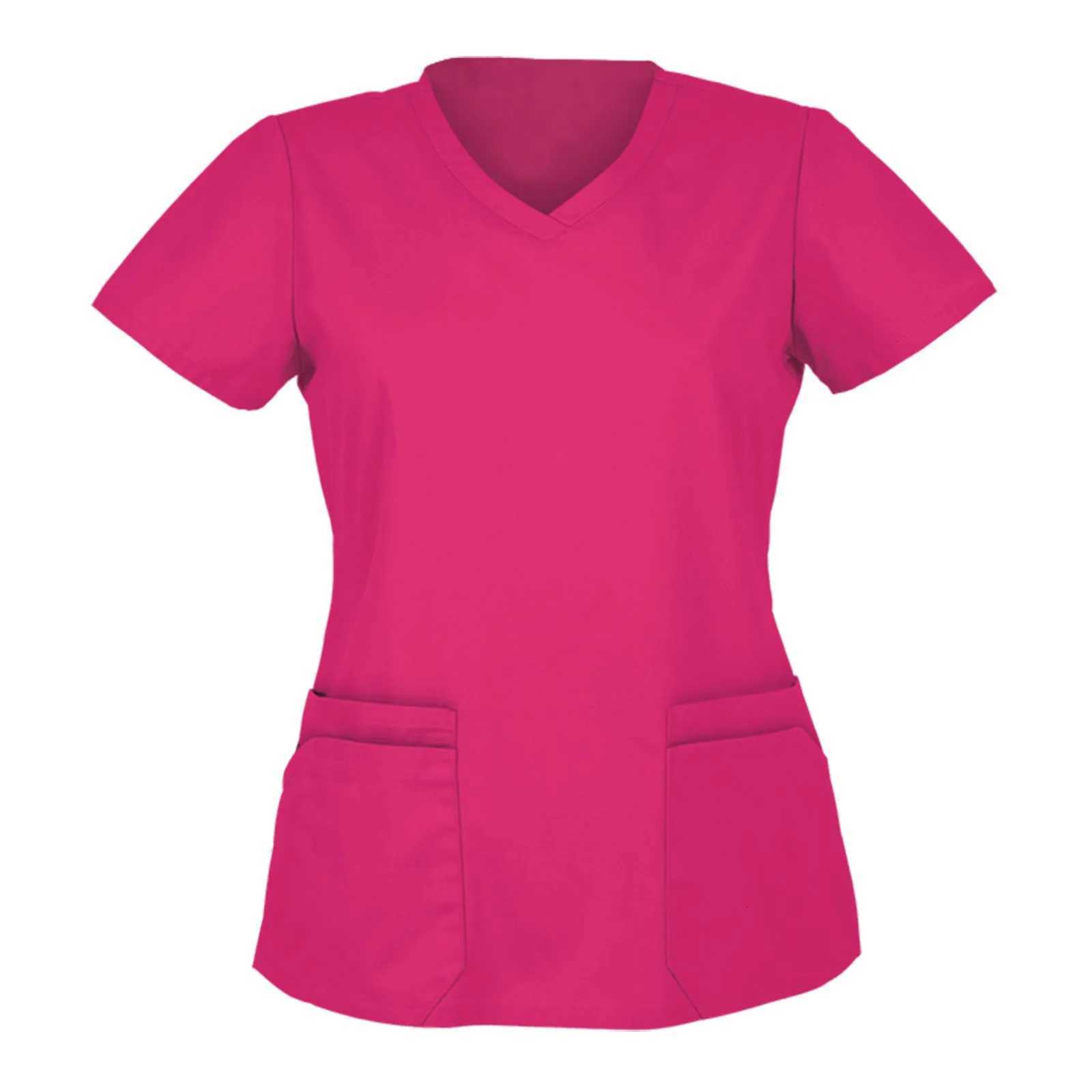 Hospital Scrubs Tops Doctors Uniform For Unisex Medical Supplies Dental Clinic Nurse Scrubs T-Shirt Women Medical Clinic Blouse Z250718