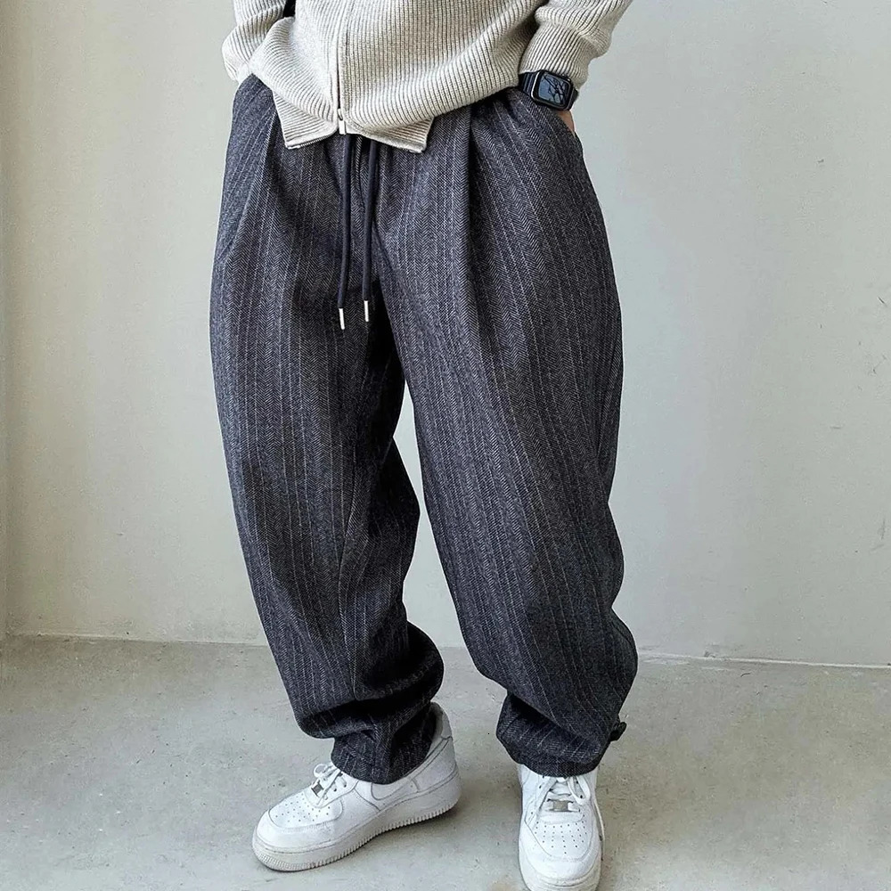 Mens Pants Casual Acrylic Pants Autumn Streetwear Fashion Personality Versatile Trend Comfort Wide-Leg Pants MenS Clothing 250715