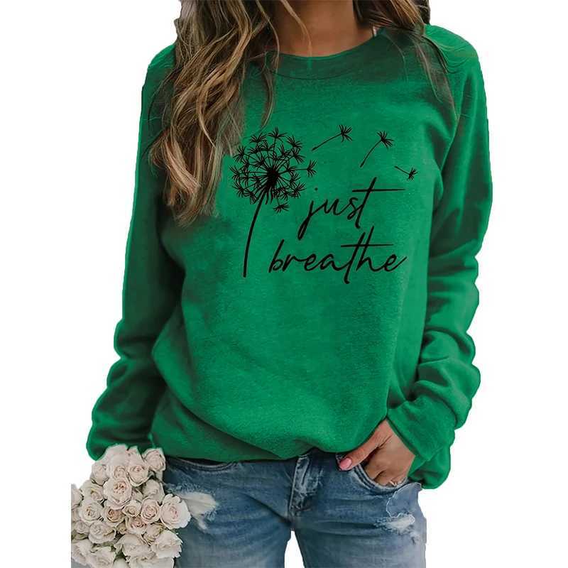 Autumn Winter Dandelion Slogan Sweatshirts 3D Print Women Crew Neck Hoodies Casual Long Sleeve Y2k Pullovers Top Fe Clothing XJ250717