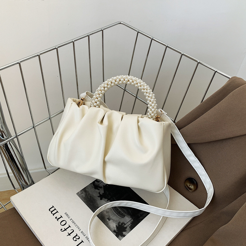 2025 Summer New Women's Single Shoulder Crossbody Bag Solid Color Summer women's New Cloud Bag Fashion Simple Fashion Handbag New Designer B