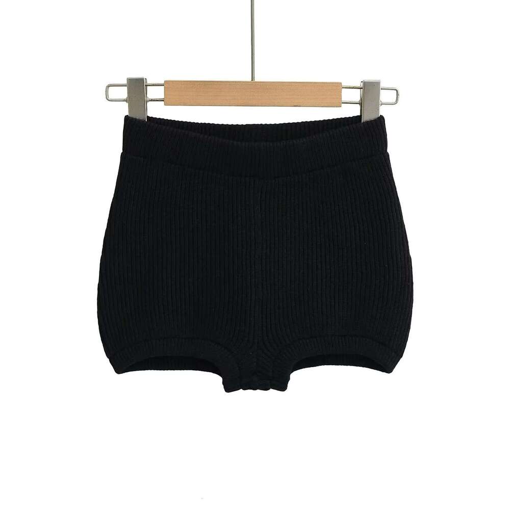 American Street Style Blogger High Waist Leg-Lengthening Solid Color Sexy Versatile Knitted Shorts Sweet Internet Celebrity Yoga Hot Pants B5 g5