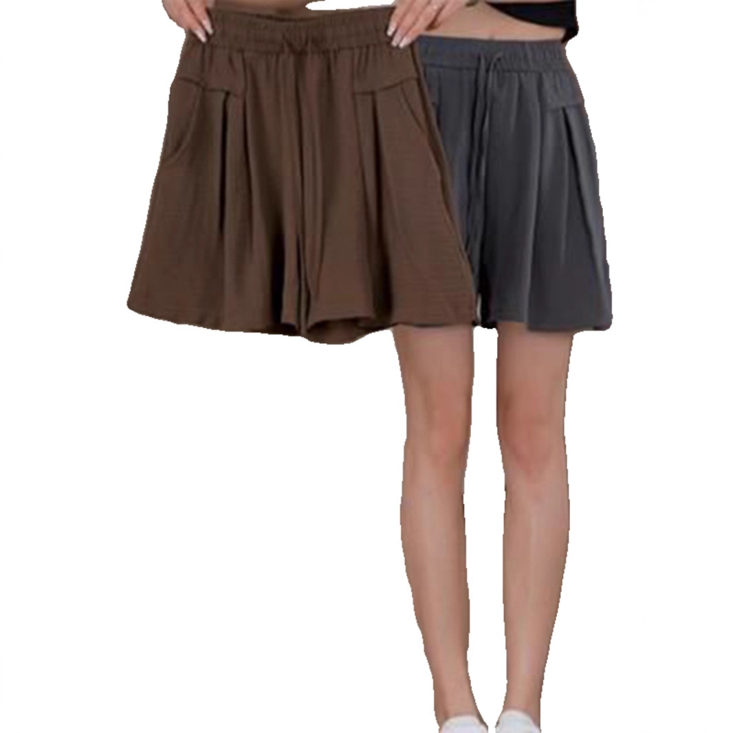 Plus Size Ice Silk Breathable Thin Wide-Leg Shorts for Women Summer New High-Waisted Slimming A-Line Casual Pants