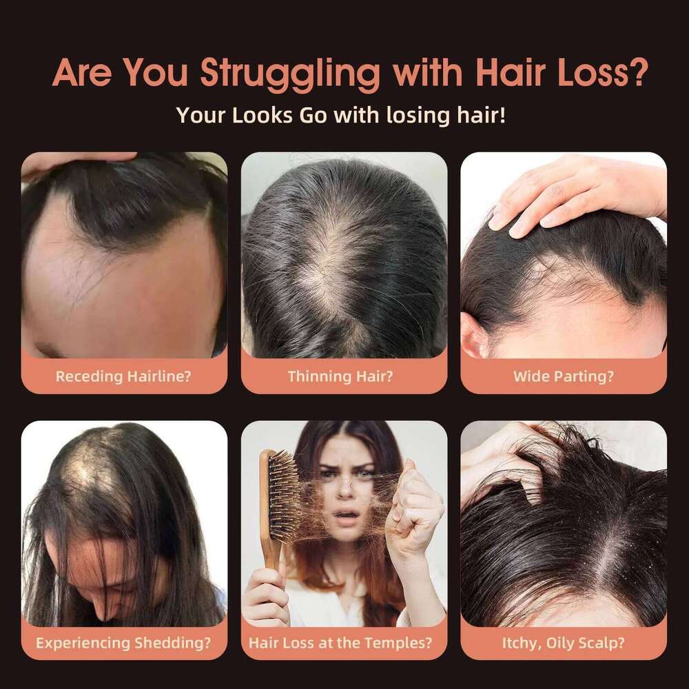 Electric Salon Scalp Care Hair Growth LED Red Light Vibration Massage Comb Device