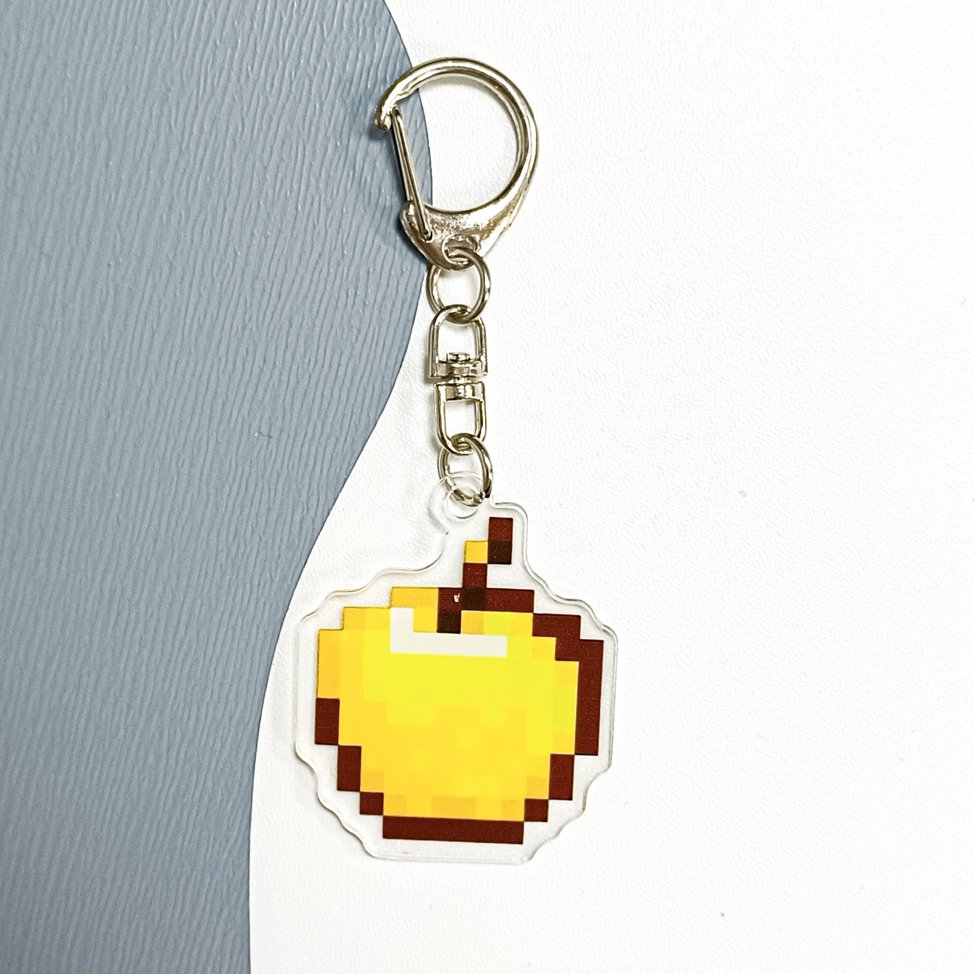 10pcs/lot My World 3D Cartoon Surrounding Acrylic Keychain MC Undead Totem Diamond Sword Enchanted Wholesales Gold Apple Student Bag Pendant Small Toy