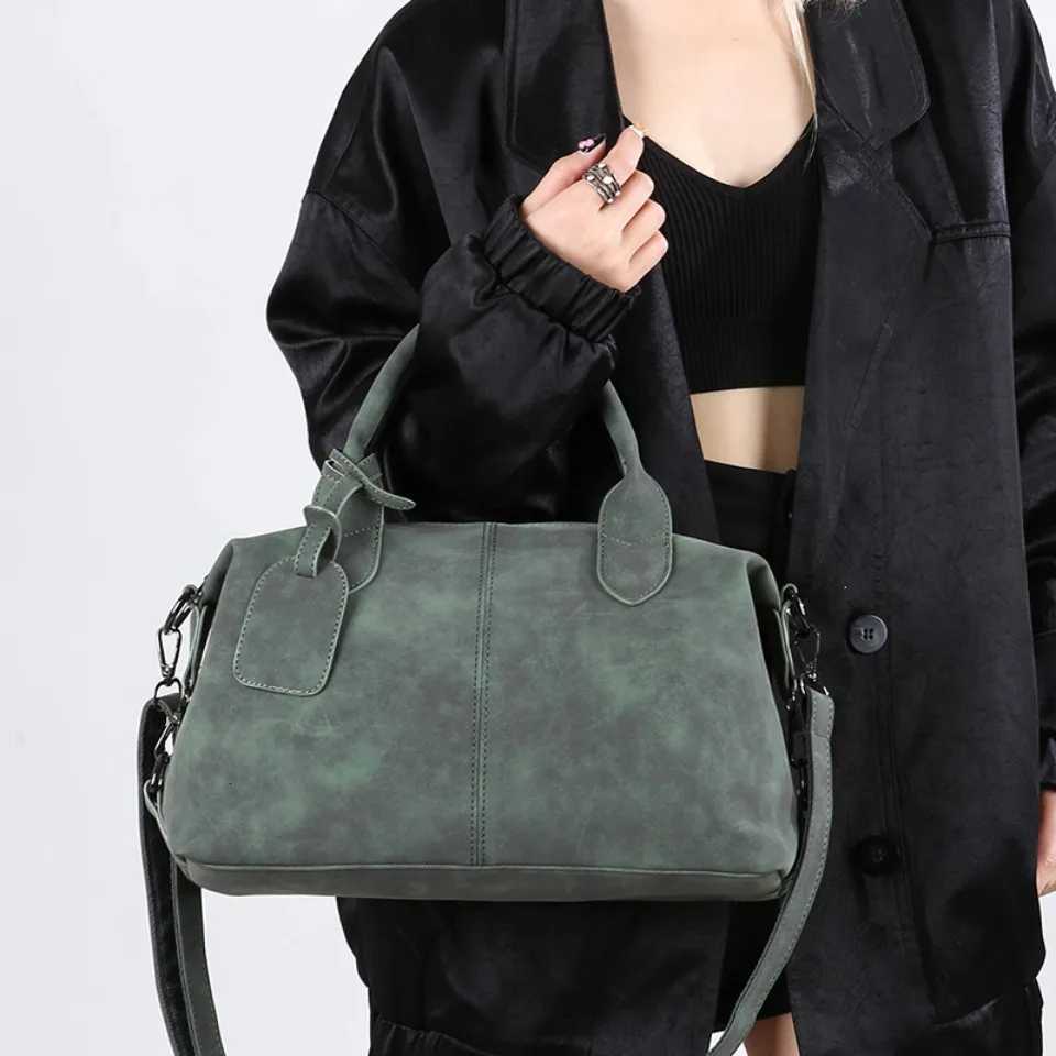 Large Capacity Shoulder Crossbody Hand Bags for Women Shopper Sac Quality Suede Leather Handbag Lady Travel Tote Bag Summer Z250718