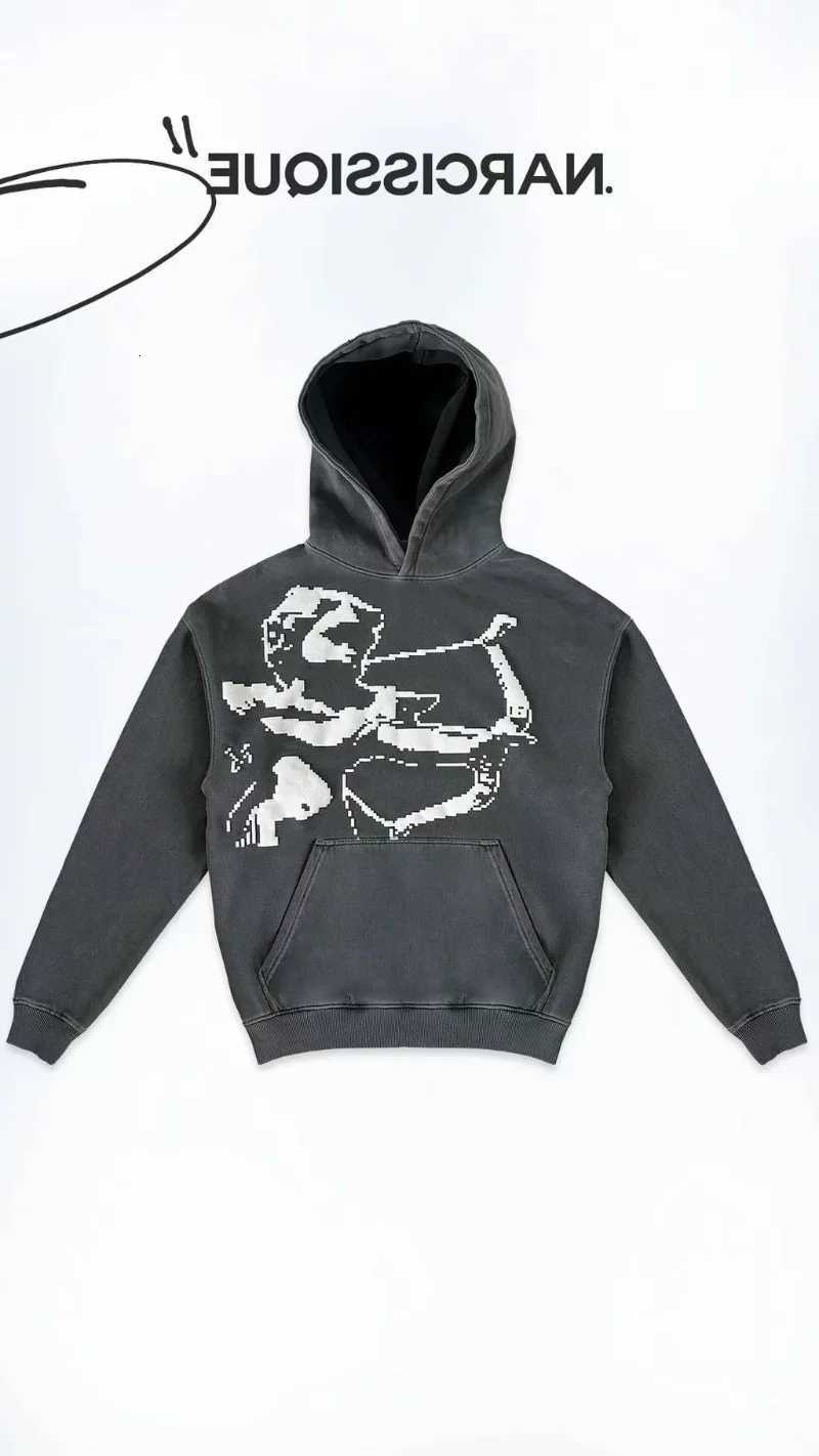 2025 new high street popular men hoodie Gothic Harajuku personality pattern design zipper hoodie hip hop casual sweatshirt X250718