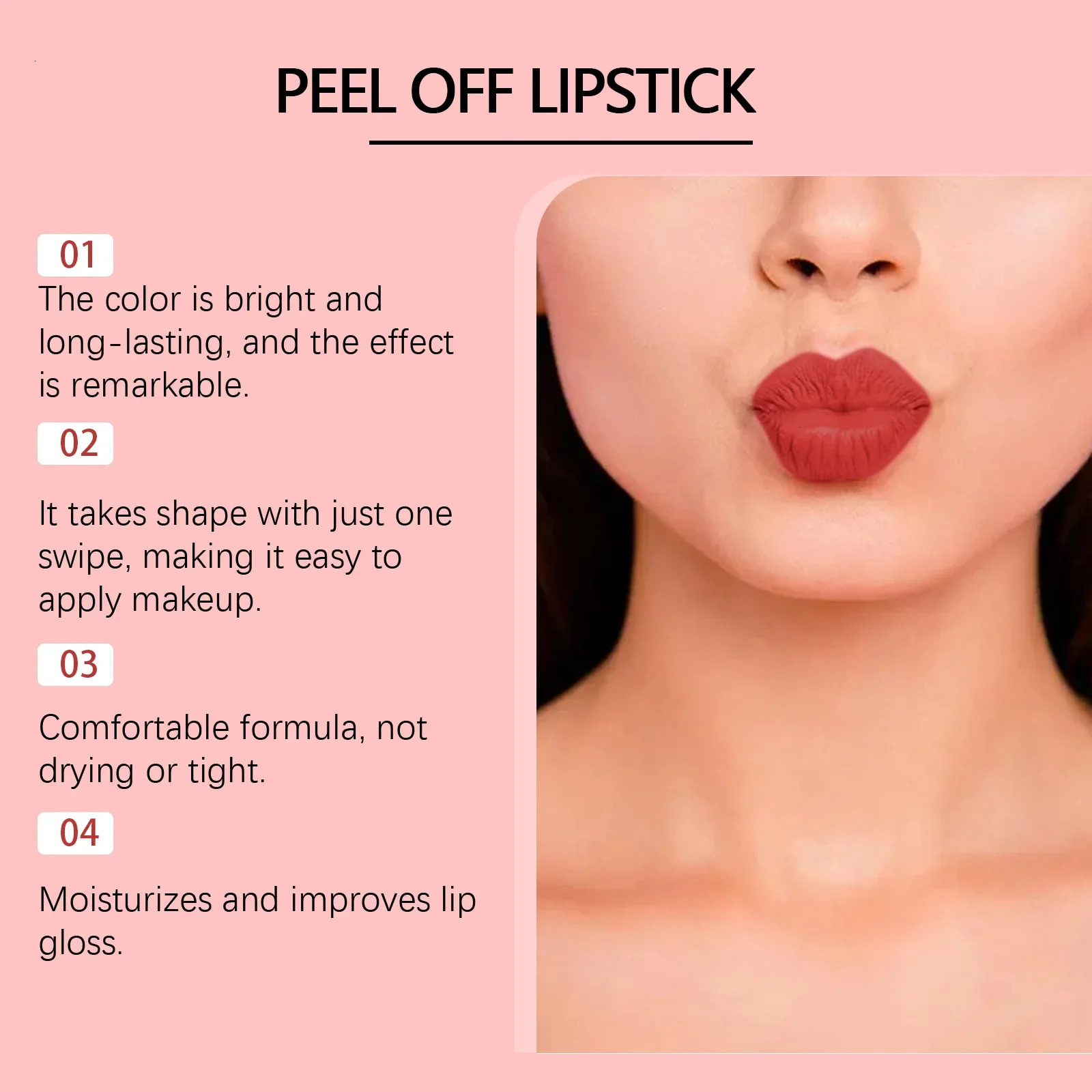 Peel Off Lipstick Long-lasting Moisturizing Non Stick Cup Portable Care Lip Gloss Waterproof Red Pink Lip Makeup Cosmetics 250717