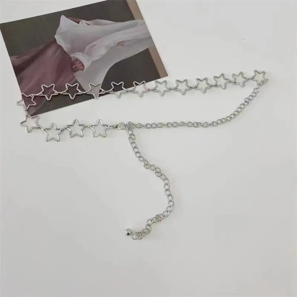 Punk Style Metal Waist Belts Retro Decorative Hollow Out Stars Dress Waist Chain Clothing Accessories Chain Belt 250715