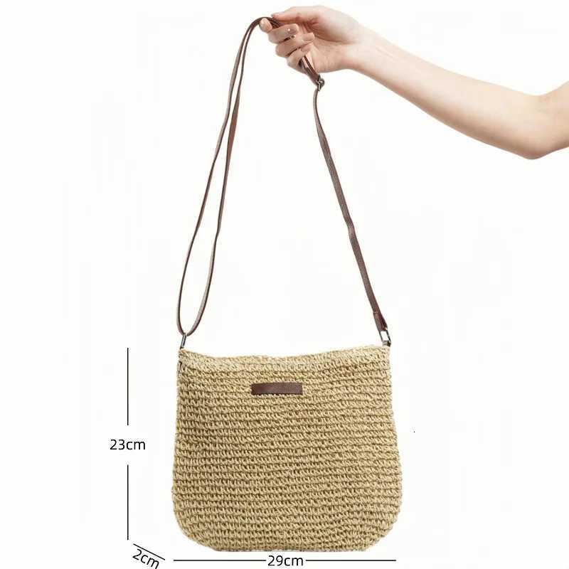 Ladies Fi Summer Str Crossbody Bag Women Beach Holiday Shopping Woven Shoulder Handbag Messenger Bags For Women XJ250718