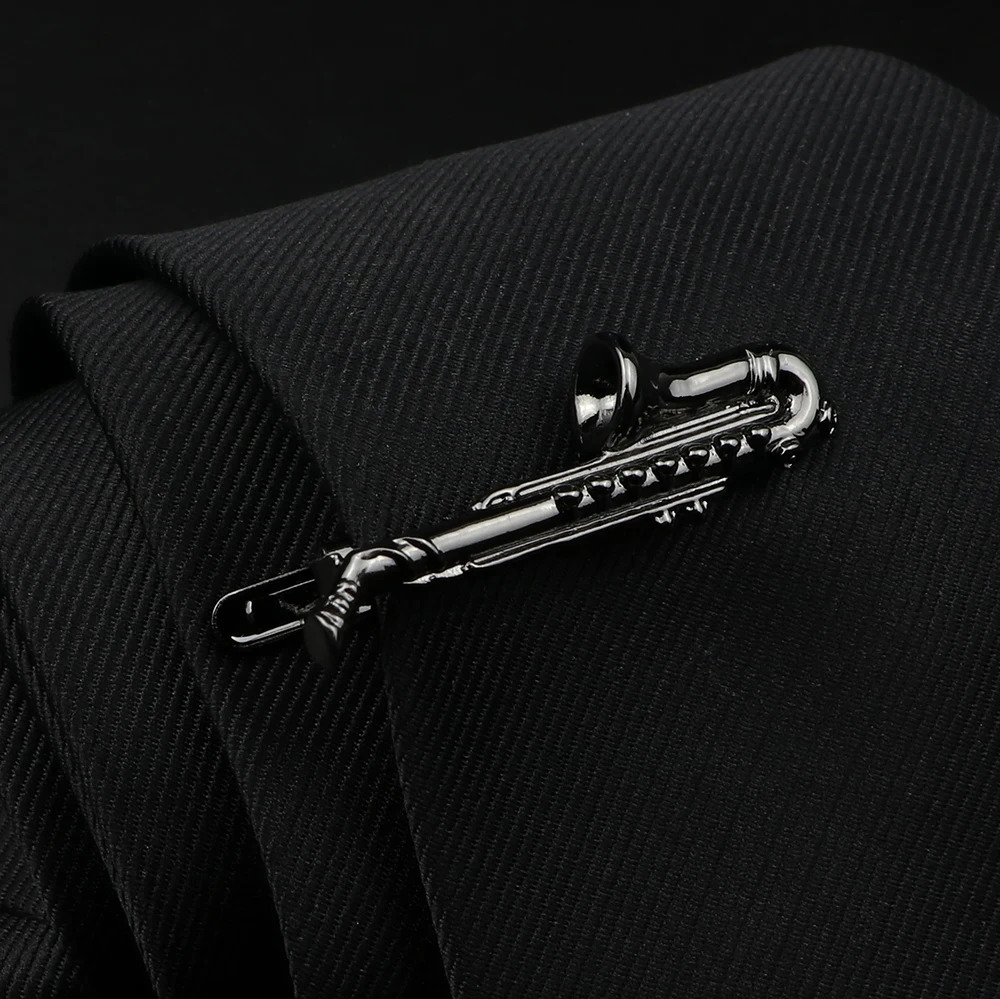 Mens Tie Clips 28 ns Option Car Saxophone Glasses Feather Shape Metal Clip n Pins Wholesale Retail 250715