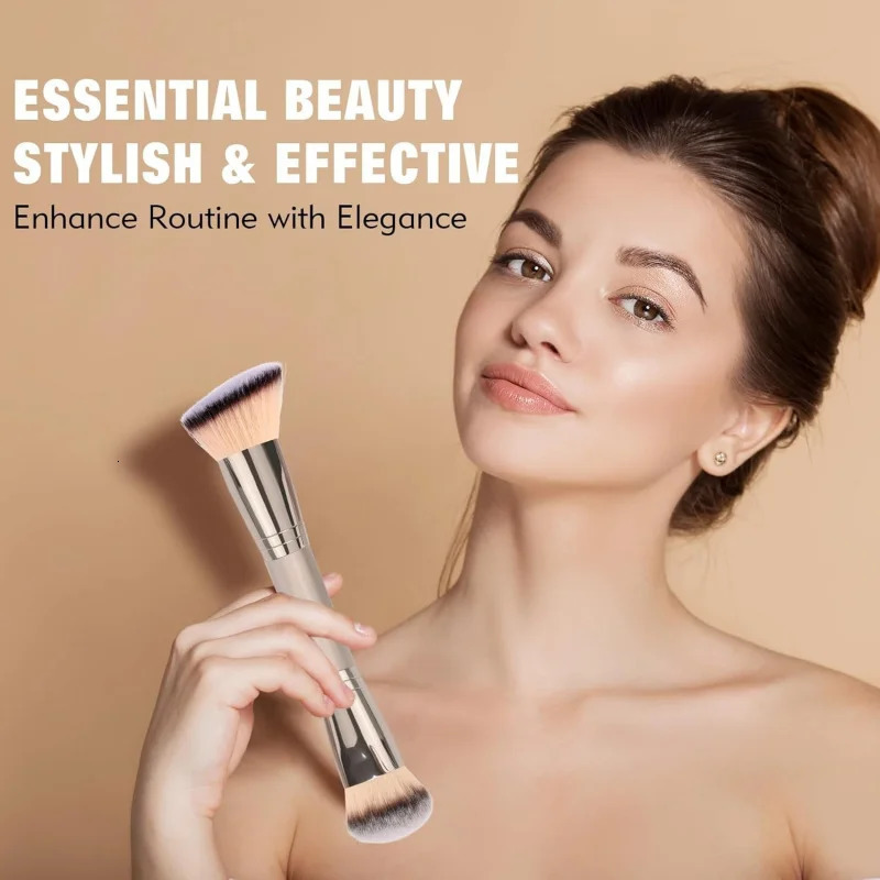 Dual-ended Foundation Brush Concealer brush Large Area Highlight Concealer Makeup Brush 250716