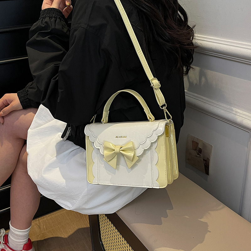 2025 summer new women's shoulder crossbody bag new bow niche time small square bag handheld bag new designer bag new designer women's luxury