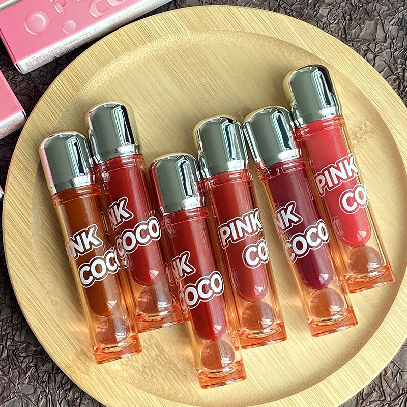PINK COCO Mirror Water Lip Gloss Lip Glaze Moisturizing Liquid Lipstick Clear Tint Makeup Korean Lip Balm Women Cosmetics 250716