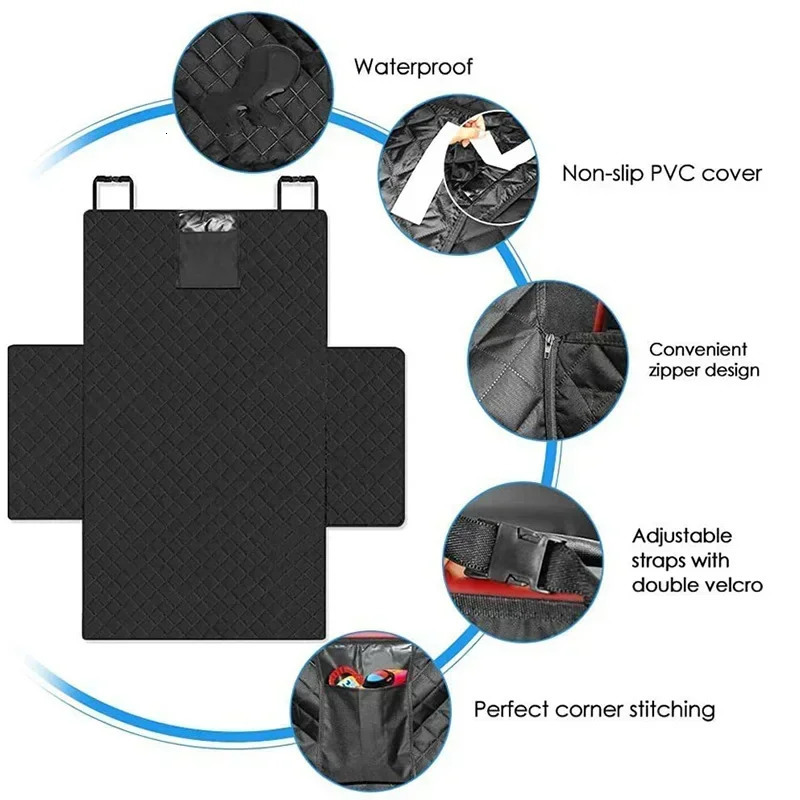 Waterproof Dog Car Seat Cover Trunk Case Dog Car Transporter Travel Mat Pad Dog Carriers Hammock For Small Medium Large Dogs 250715