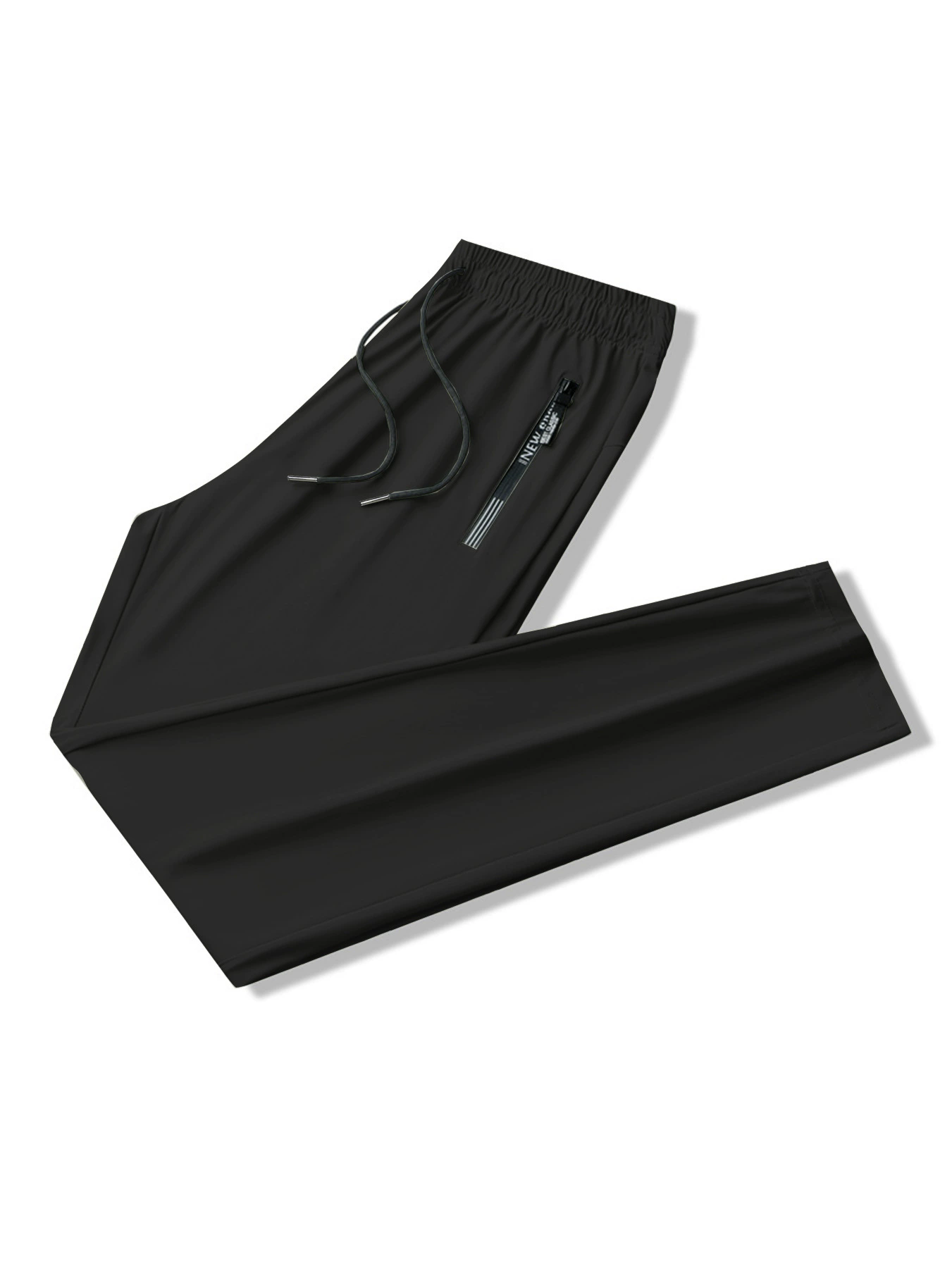 Sports Pants Summer Nylon Pants Men Thin Breathable Fashion Plus Size XXL Casual Stretch Quick-Drying Elastic Waist Trousers Green Flat Feet Bottoms