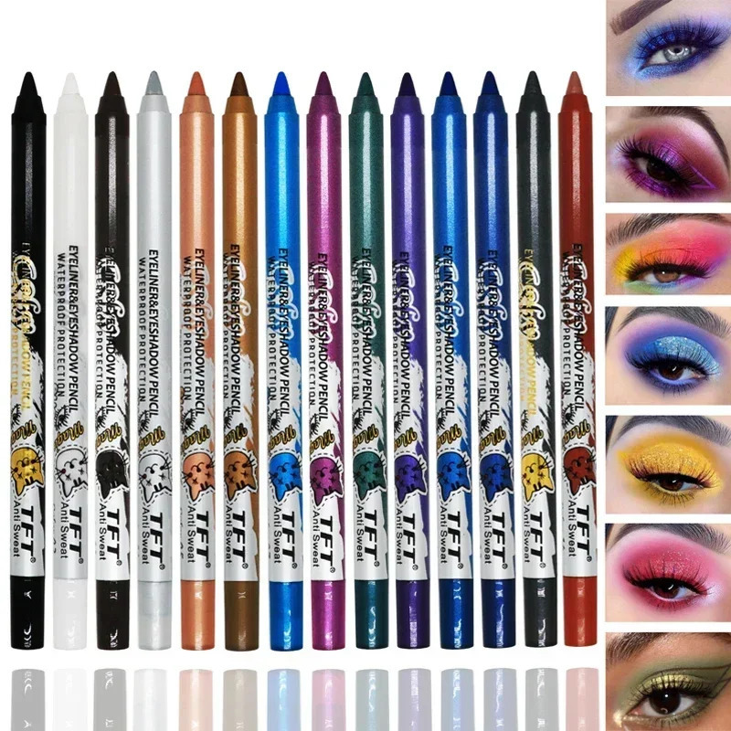 Colorful Long-lasting Eyeliner Pencil Waterproof Quick-dry No Blooming Blue Pink Eye Liner Pen Eyes Makeup Cosmetics Tools 250717
