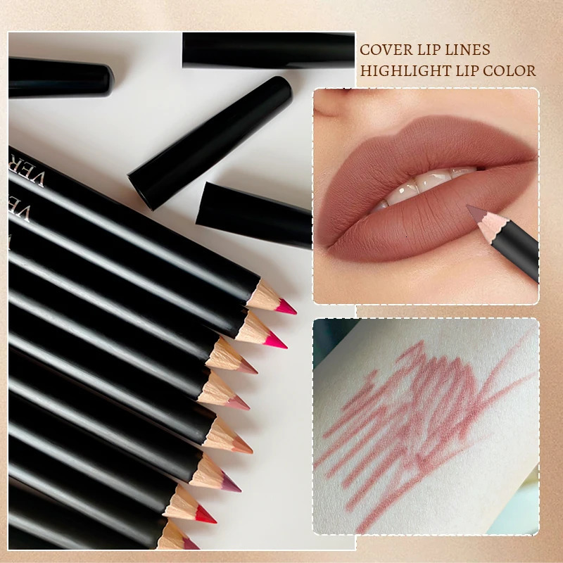 12 Color Matte Lip Liner Nude Lasting Non-StrippingEasy to Color Non-smudge Multi-Color Lip Liner Makeup for Daily Makeup 250716