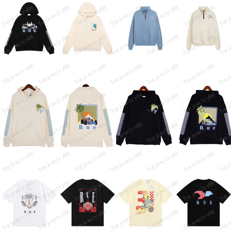 rhudeshrit shirt shorts mens shorts designer t shirt High Quality sweatshirt Men's Women's polo pants sweatpants T-shirt Sweater streetwear hoodie AN89