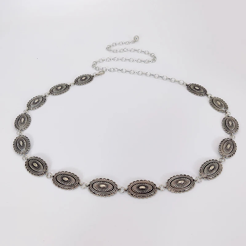 Ethnic style waist chain accessories Bohemian versatile belt womens dress high-end dress with waistband metal retro 250715