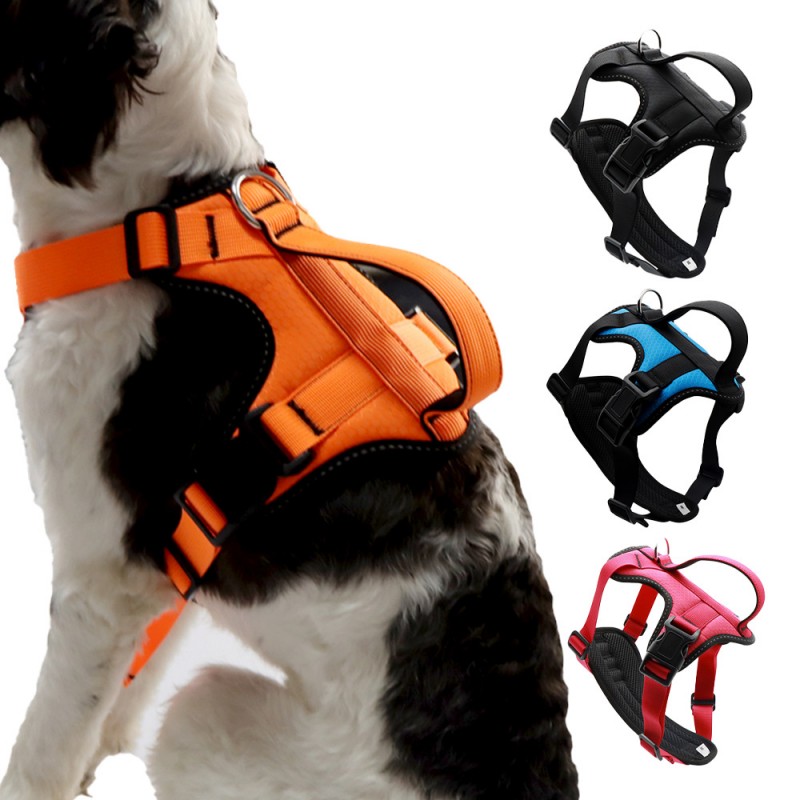 Dog Leash with Football Grid Design - Chest & Back Tractive Rope Set for Pets
