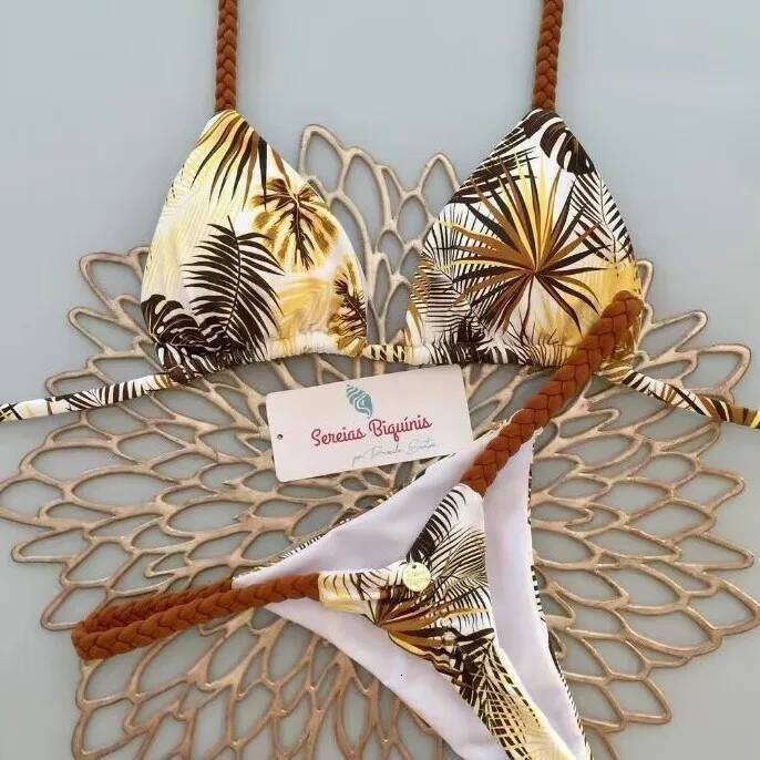 High Waisted Sexy Thong Set Zebra Print Women's Brazilian New Bikini Swimsuit Women