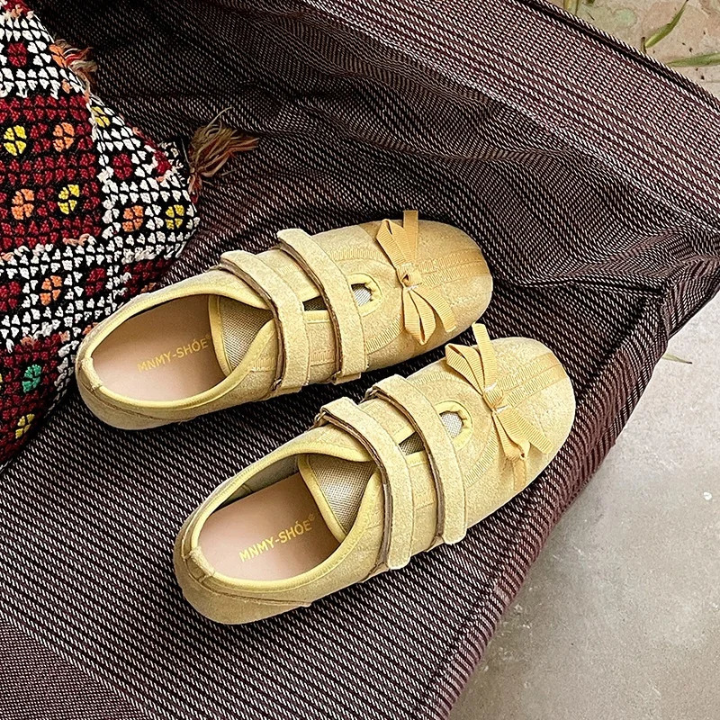 Spring Mary Jane Cross Strap Flats Shoes Women Fashion Elegant Round Toe Ladies Comfort Soft Sole Ballerinas Shoes 250717