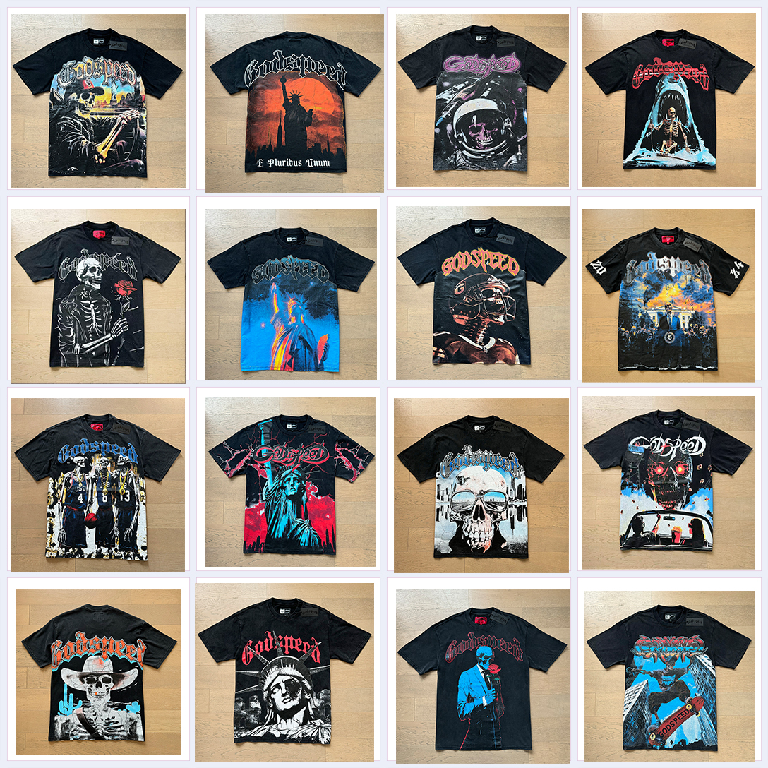 godspeed shirt designer t shirt mens tshirt Godspeed short sleeve beach hipster fabric Stree printing Men Women street High Quality Hip Hop Fashion washed