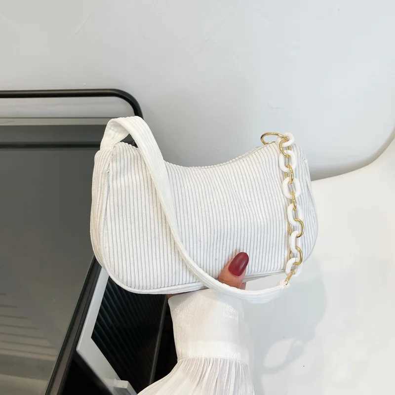 5 Vintage Handbags Women Autumn Winter Corduroy Underarm Bag Zipper Shoulder Small Bags Female Soft Casual Cluh Handbag XJ250718