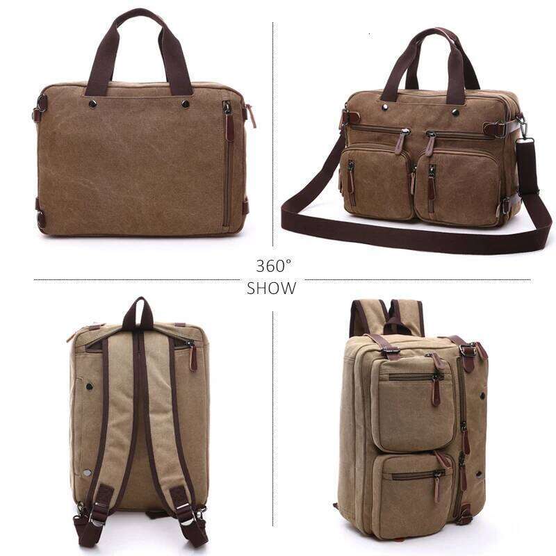 Designer Luxury Vintage Canvas Men Briefcase Large Capacity Business Handbag Men's Casual Travel Duffel Bags Laptop Backpack Tote Bag