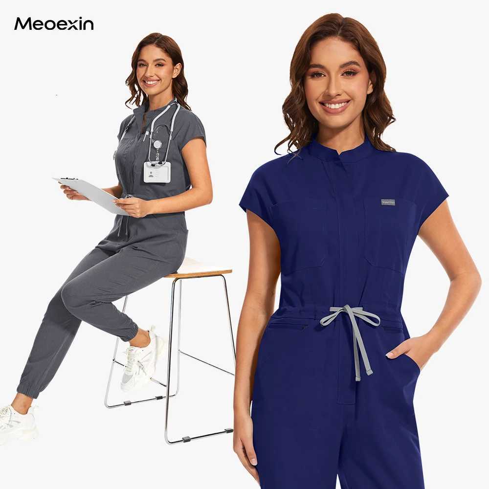 Wholesale Fashion High-quality Medical Scrubs Uniforms Spa Beauty Salon Uniforms One Piece Scrub Jumpsuit Clinical Uniform Woman Z250718