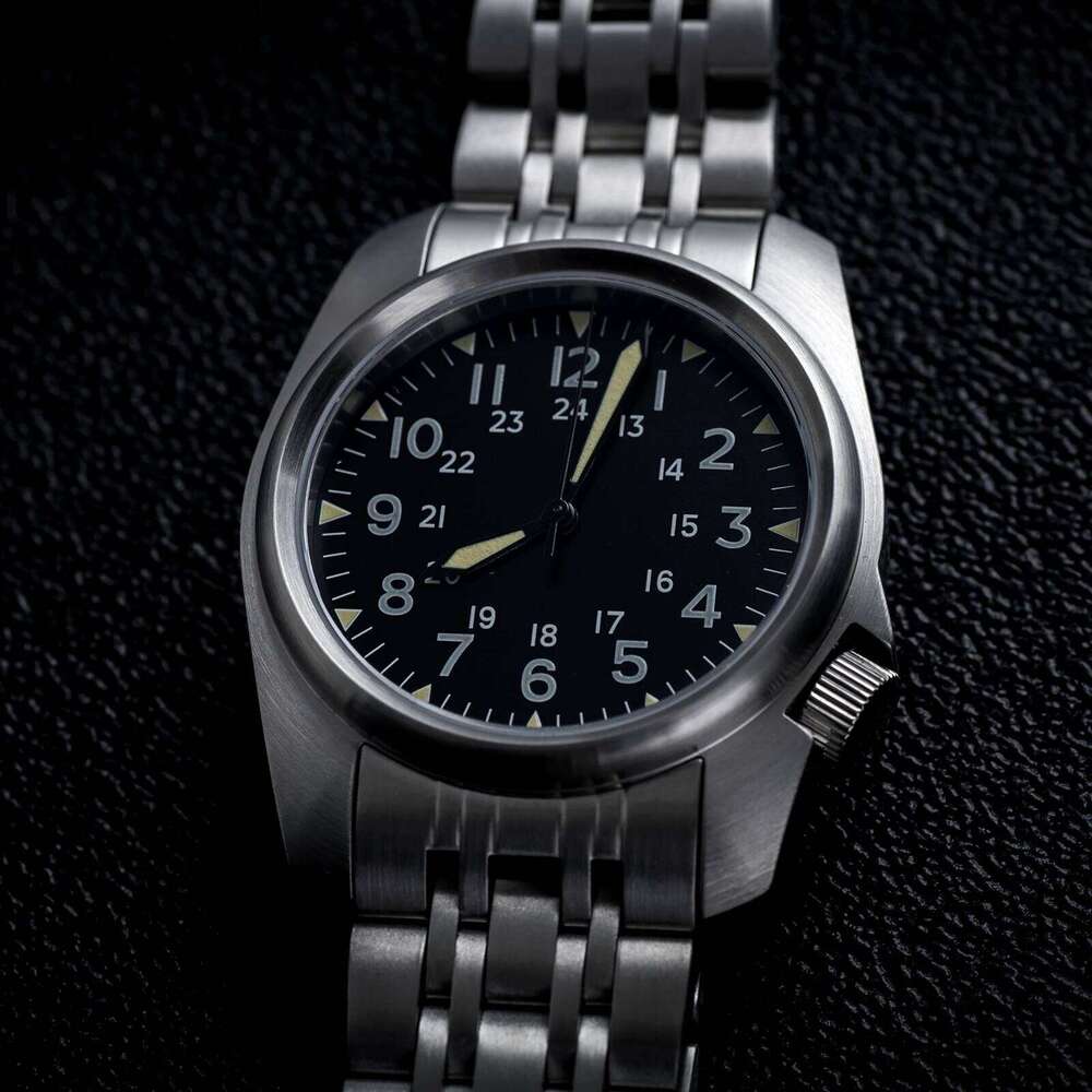 Sapphire Crystal Watches Japan movement waterproof 5Bar Swimming Business Stainless Steel vintage Pilot Men watch free shipping