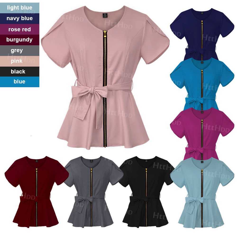 Beauty Spa Uniforms Fashionable Short Sleeved Shirt Medical Scrubs Women Veterinary Uniform Top Soft Nursing JaCKet Z250718