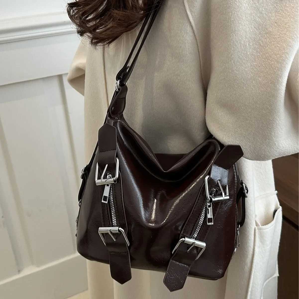 Korean Style Large Capacity Mens Backpack College Fi Tote Bag for Class Trendy Double Shoulder Bag Student Pack Y250718