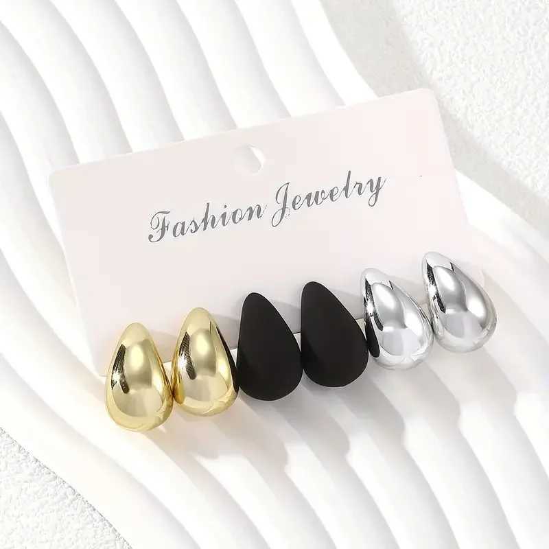 Vintage Elegant Teardrop Stud Earring Set Chic Simple Fashion Lightweight Earrings for Women Daily Wear Party Jewelry Gift 2025 X250718