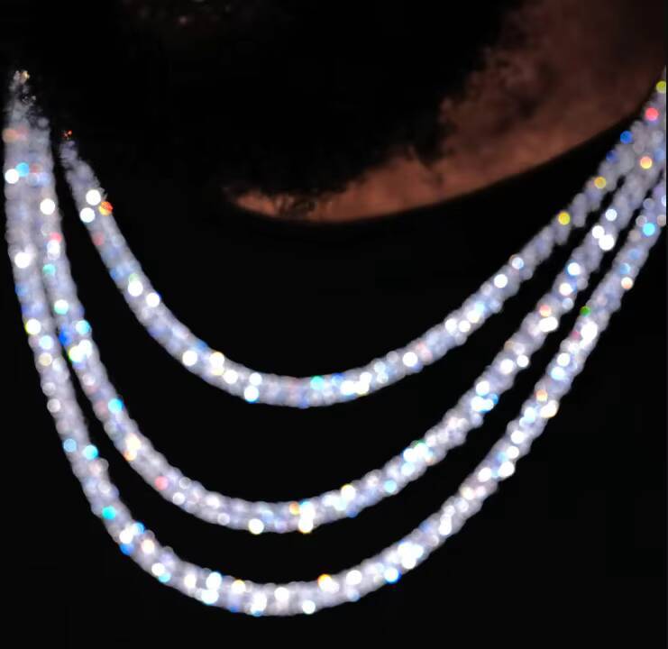 Cheapest Price Tennis Chain Necklaces Iced Out Hip Hop Fine Jewelry 3-6mm 925 Silver Moissanite Tennis Chain