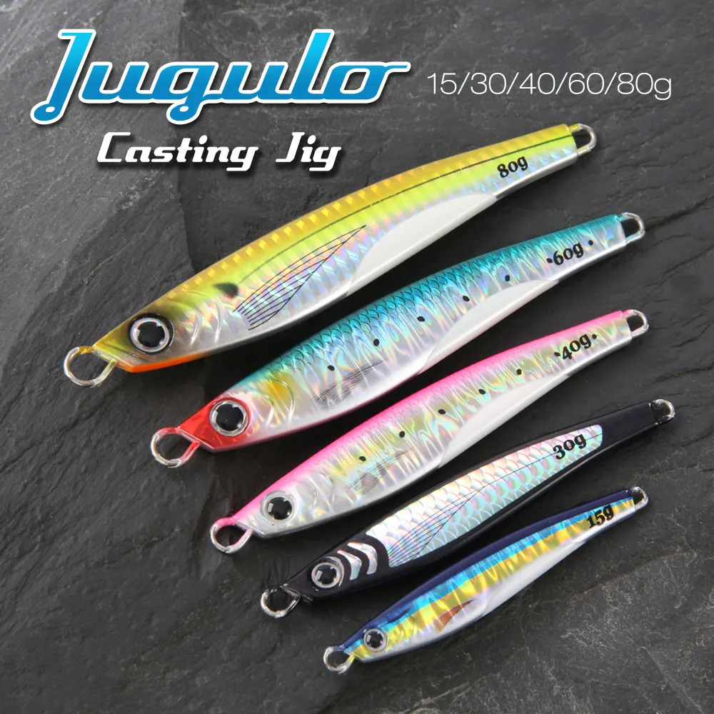 FSTK Sea Bass Lure Jugulou Casting Jig 15g30g40g60g80g Tuna Long Lures Spinning Artificial Bait Spoon Saltwater Fishing 250708