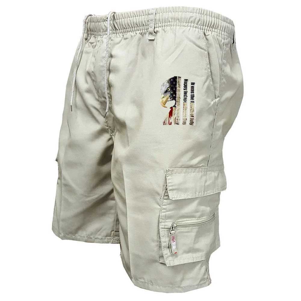 Mens Elastic Waist Cargo Work Shorts Men Outdoor Leggings Leisure Harajuku Street Style Jogging Shorts Loose Work Casual Shorts W250718