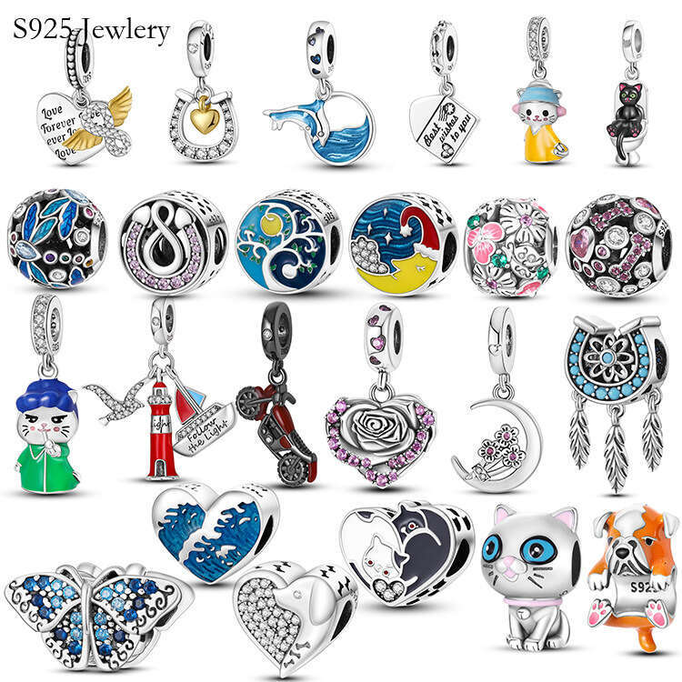 S925 Real 925 Sterling Silver Charm Taoxin Eternal Symbol Wing Pendant Suitable for Primitive DIY Female Jewelry Fashion Accessories