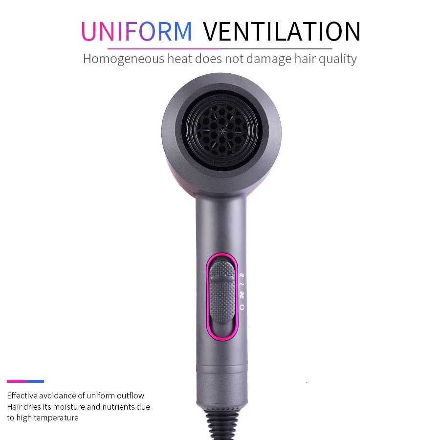 2000W Professional Hair Dryers Salon Strong Powerful Hot and Cold Wind Negative Ion Hammer Blower with Diffuser Nozzles Fast Dry W250718