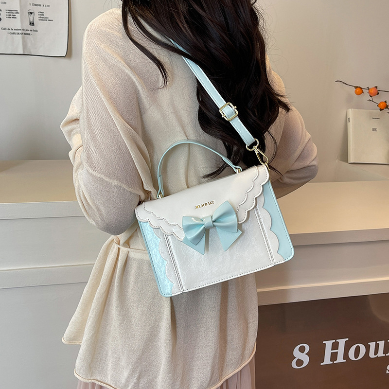 2025 summer new women's shoulder crossbody bag new bow niche time small square bag handheld bag new designer bag new designer women's luxury